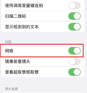 罗庄苹果手机维修网点分享iPhone如何开启九宫格构图功能 